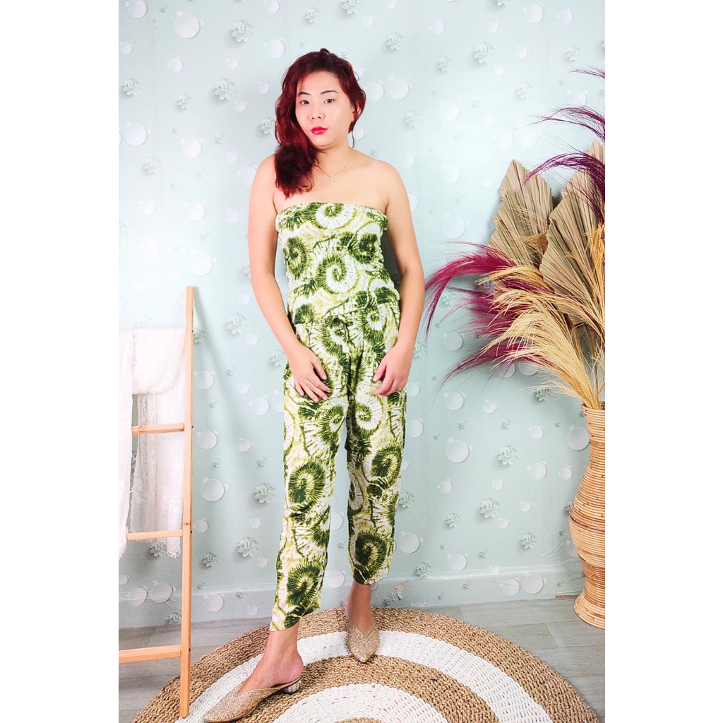 Baju Setelan 3in1 Wanita Kekinian Jumbo Set Cardigan Outer Kemben Tie Dye Abstrak Bunga