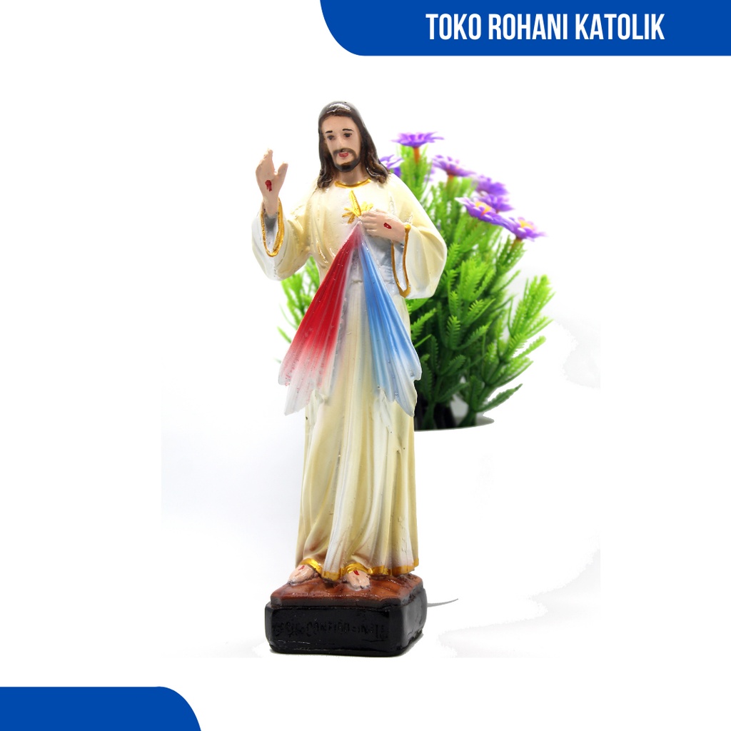 PATUNG YESUS KERAHIMAN 20 CM / PATUNG TUHAN YESUS / PATUNG KATOLIK / HATI KUDUS