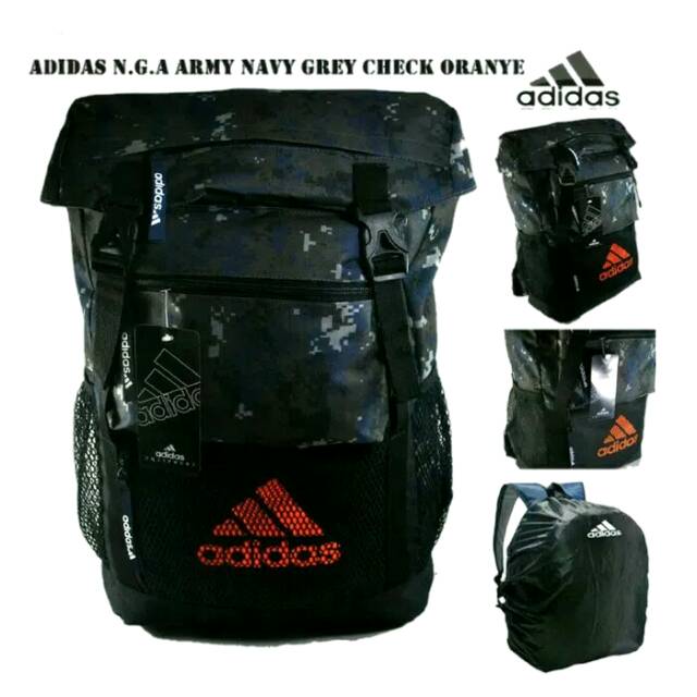 Tas Ransel Backpack Tas Sekolah Adidas Punggung School Pria Wanital Kuliah  Casual Travel Outdoor