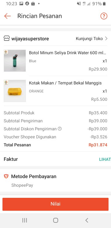 Kotak Makan / Tempat Bekal Manggis