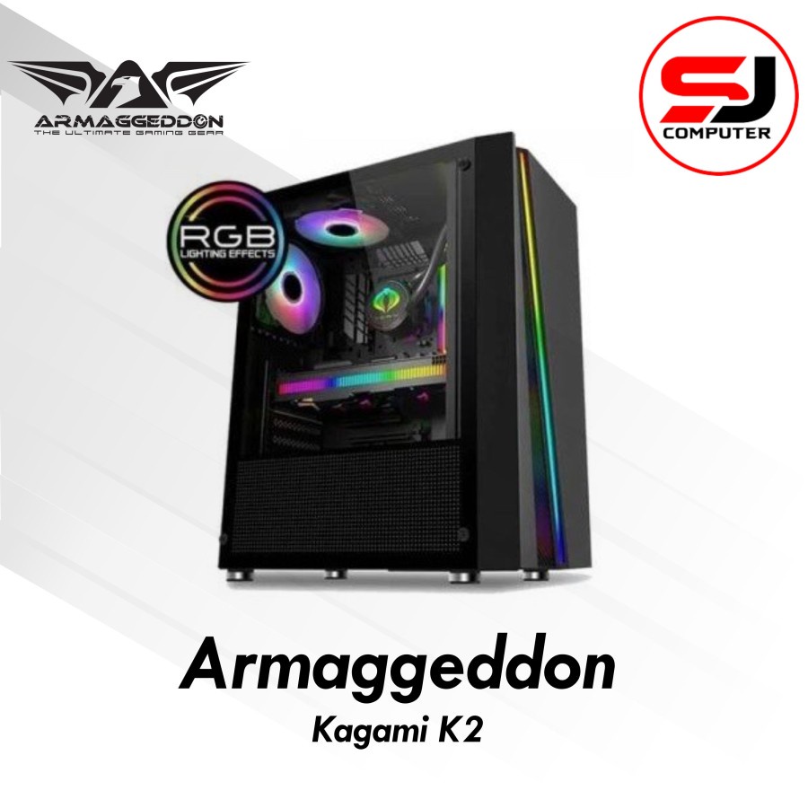 Casing ARMAGEDDON KAGAMI K2 EXCELLENT ATX GAMING PC RGB LIGHT