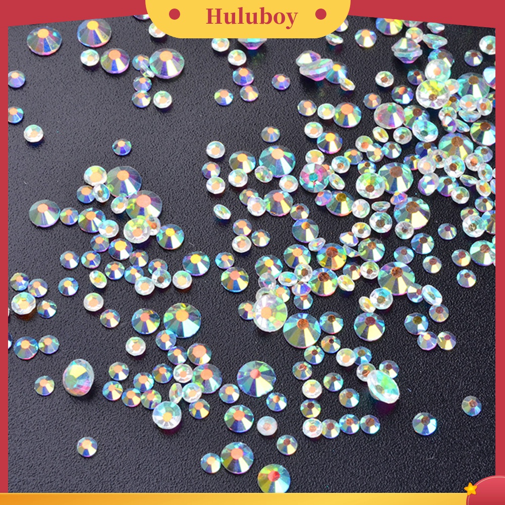 Huluboy Huluboy♡ 300pcs Berlian Imitasi Glitter Warna-Warni Untuk Dekorasi Manicure