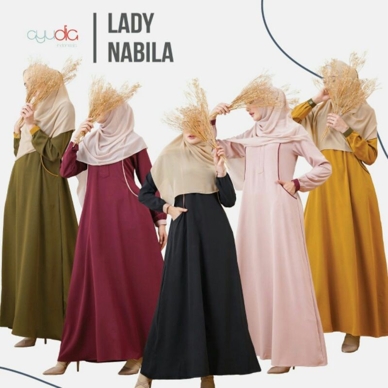 Lady Nabila gamis Lady Zara Original by.  Ayudia