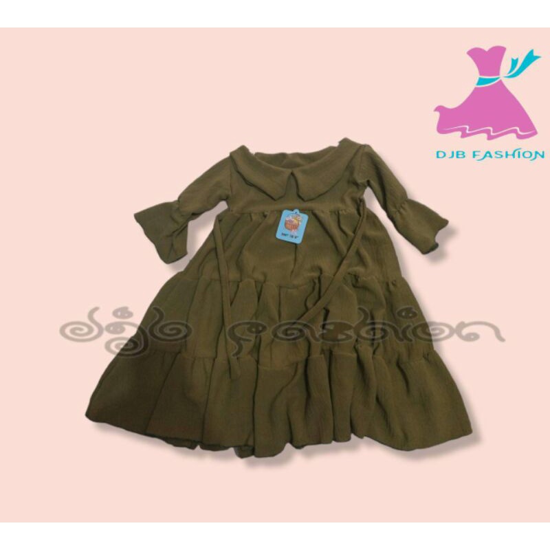 GAMIS ANAK KERAH REBAH BAHAN CRINGKLE 3-5 TAHUN HARGA GROSIR PALING MURAH