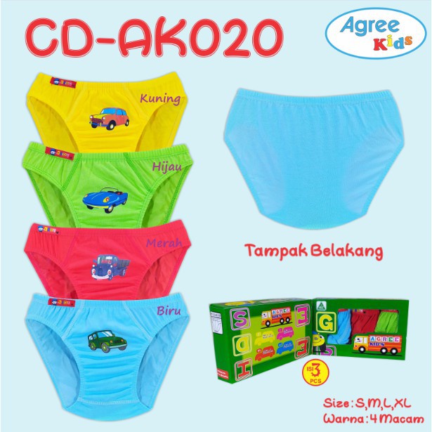 Fashion Cd Anak Agree Kids Art. AK-020 3 Pcs