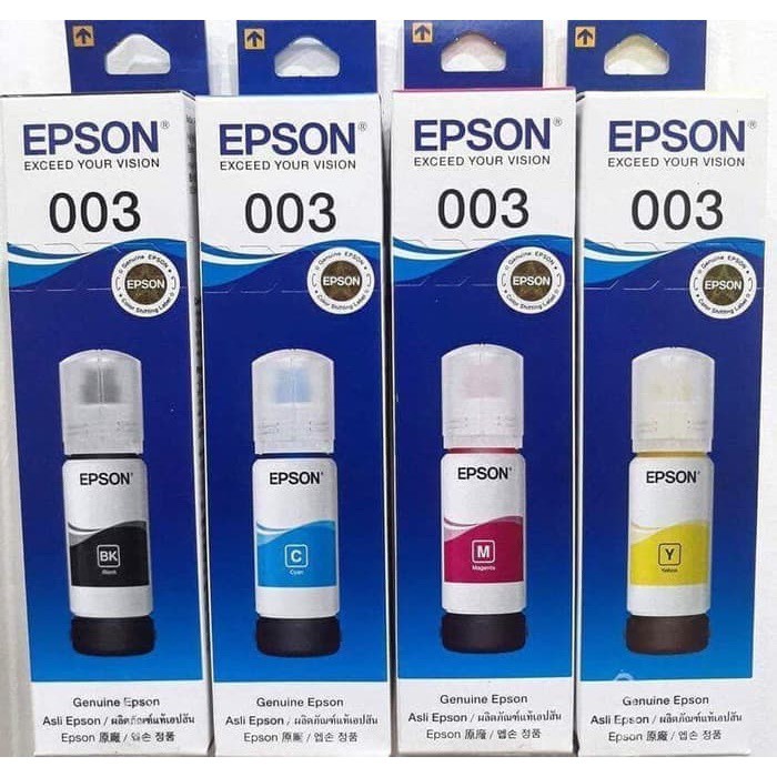 Tinta Printer Epson 003 Original Cyan Magenta Yellow Black ECO TANK T003 Inktank
