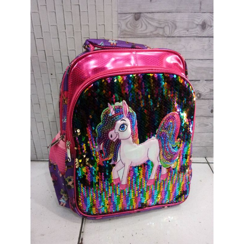 TAS RANSEL USAP ANAK TK UNICORN RANSEL SEQUIN