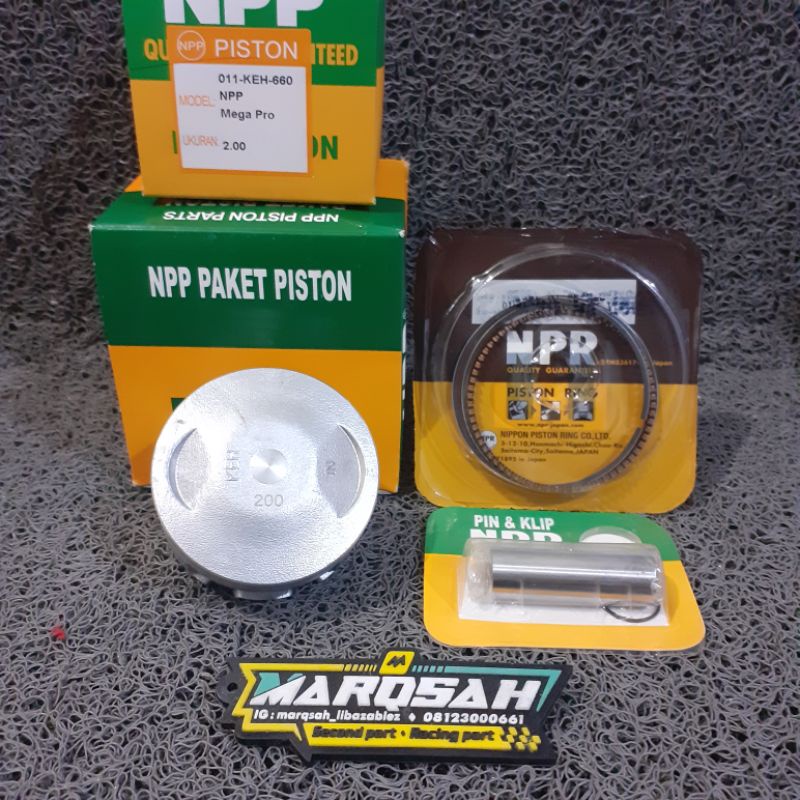 Piston set megapro primus megapro lama STD 50 100 150 200 pin 15 NPP