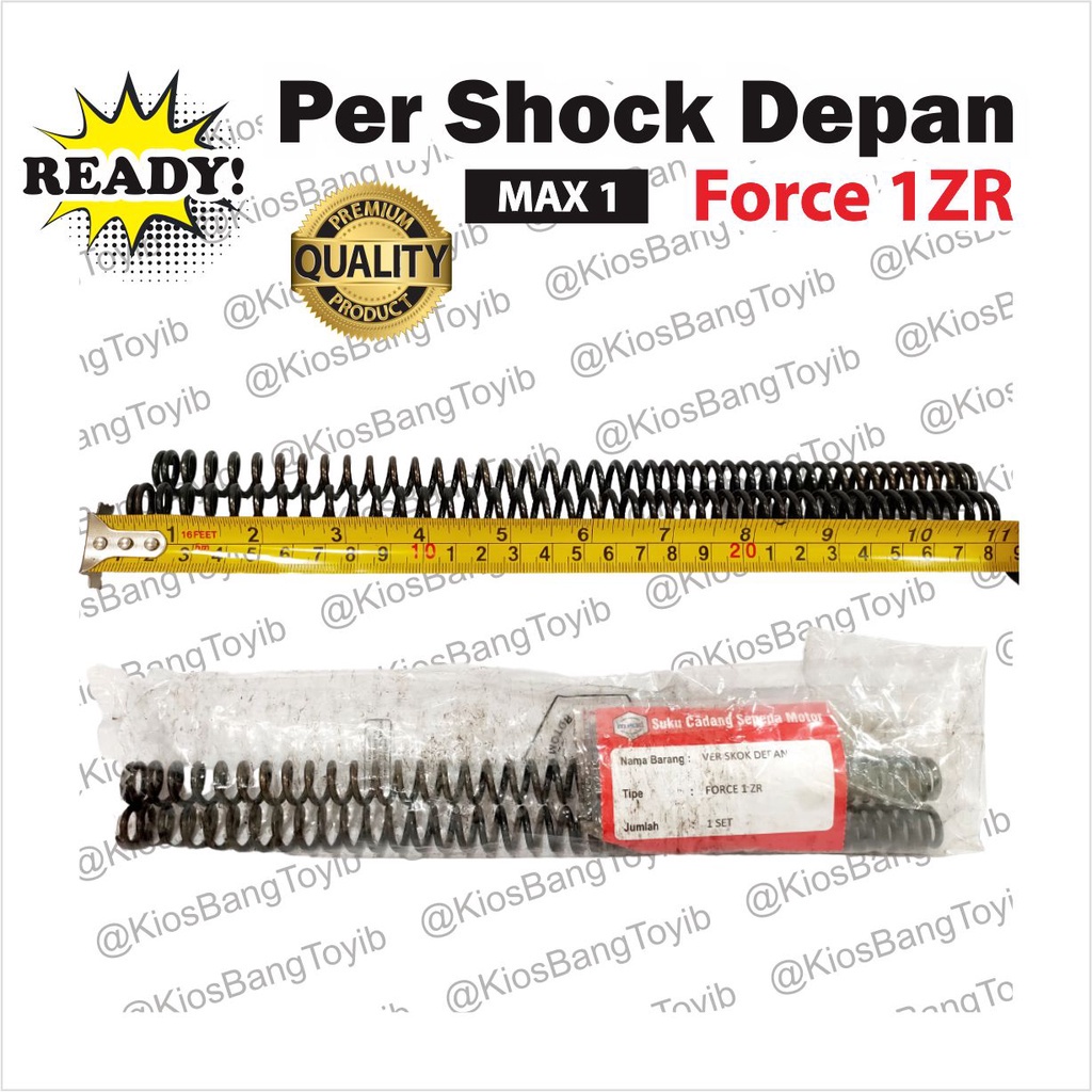 [1set/ 2pc] Per Ver Shock Skok Depan Force 1ZR FIZR F1ZR 1 Set Isi 2 (MAX1) Panjang 30cm