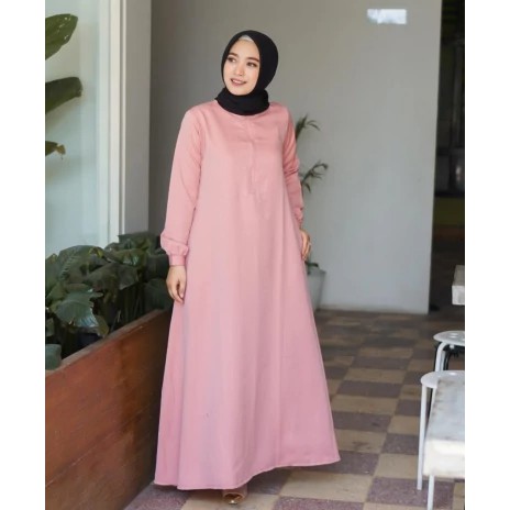 Cairo Abaya Apricot (Rathanassa.Id)