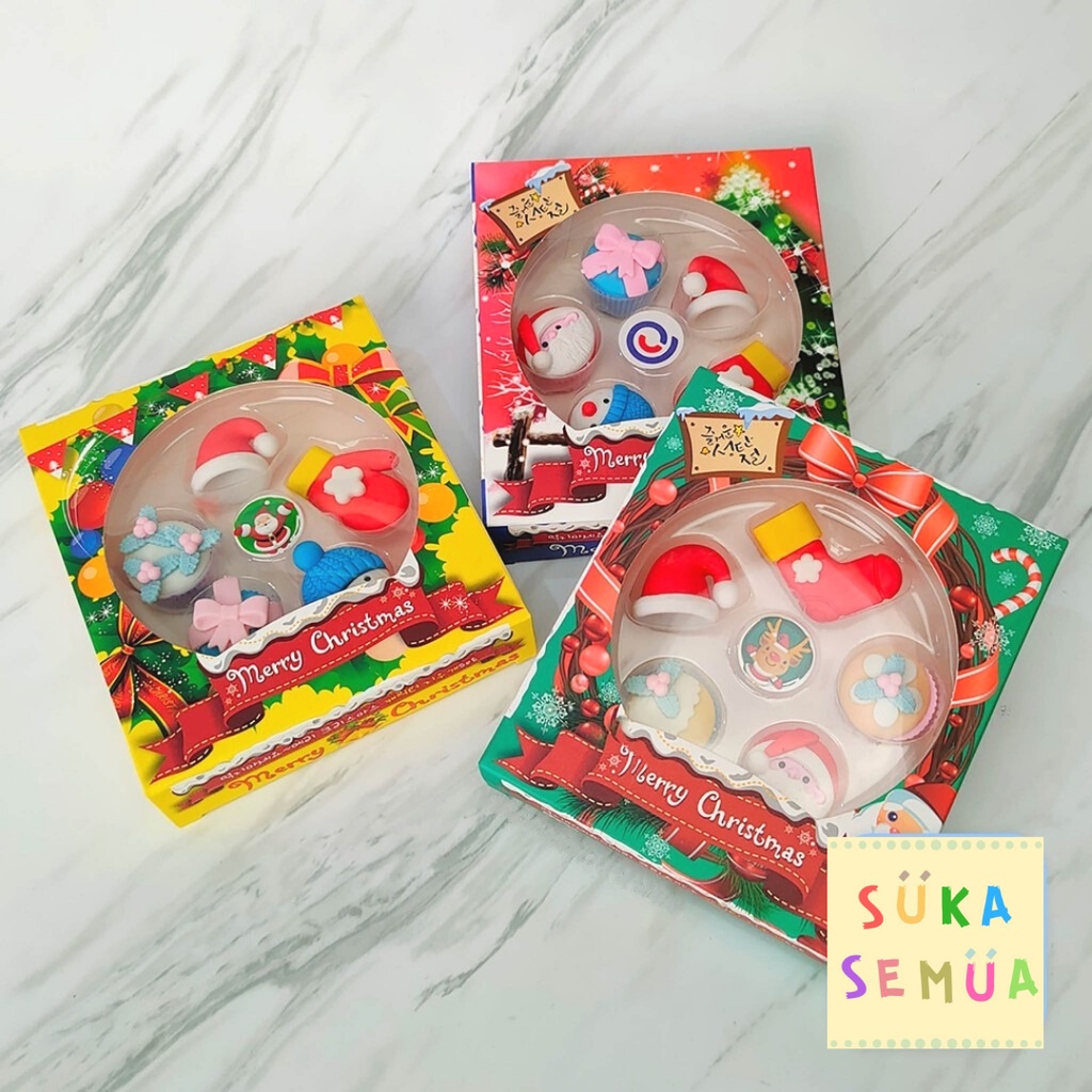 

Penghapus Natal 3D Cupcake - isi 5 // Christmas Eraser Setip Stip Hapusan Karet Kue Santa Sinterklas Topi Kaos Kaki Sarung Tangan - xmas x-mas hadiah kado hampers gift set box kotak sekolah minggu karakter lucu imut bagus murah - bisa COD ( Gojek Bandung