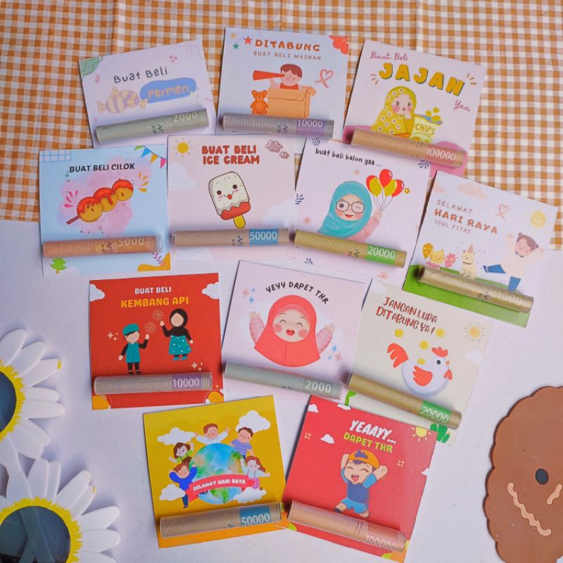 

24 pcs amplop lebaran unik lucu angpau uang diluar By Okashi Store