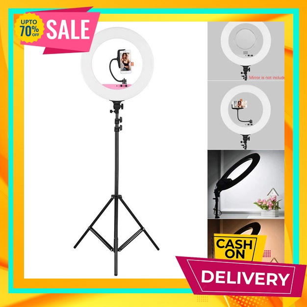 GREEN BOYS - Lampu Make Up 26cm Ukuran Besar - Large Ring Light LED Cincin 3 Mode 26cm Stream / Lamp