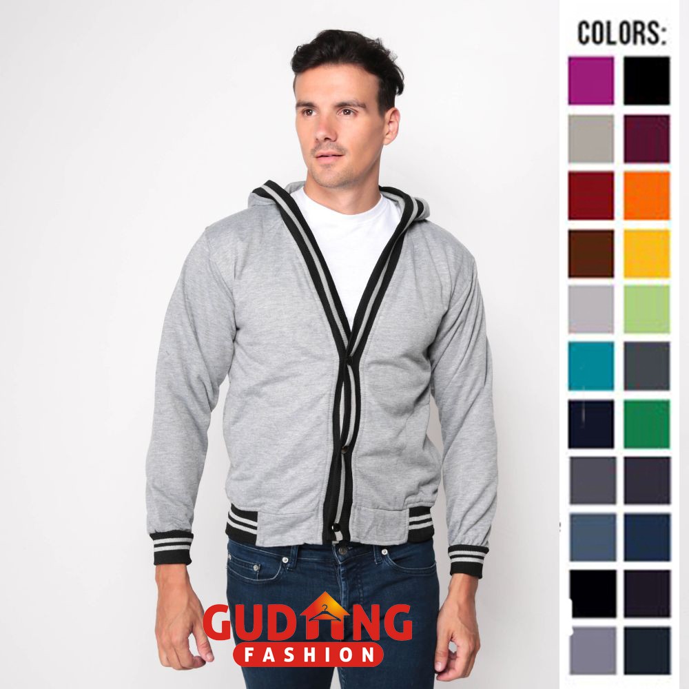 Cardigan Keren Modis Pria Fleece / Kardigan Pria Banyak Warna Pilihan – CAR (COMB)