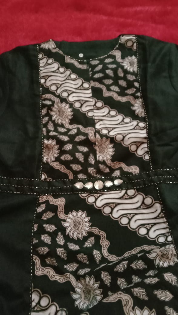 Batik Couple Modern Exlusive Original • Gamis Diamond Mix Payet Jepang Elegan