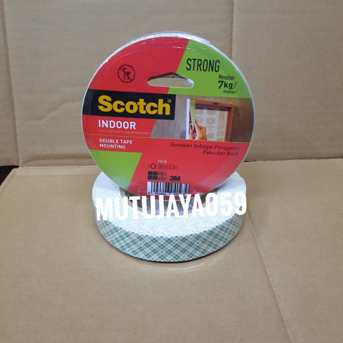 

Produk Unggulan Scoth 3M Indoor Double Tape Mounting Uk 24Mmx5Mtr Sale!!!
