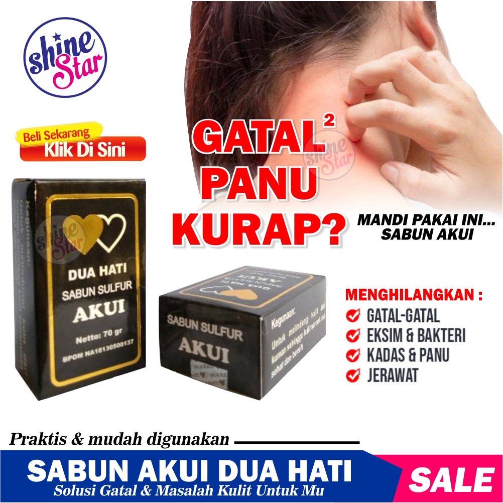 SHINE STAR - BISA COD - SABUN AKUI ORIGINAL 100%- SABUN BELERANG -SABUN SULFUR BELERANG - SABUN KUDIS KURAP KADAS