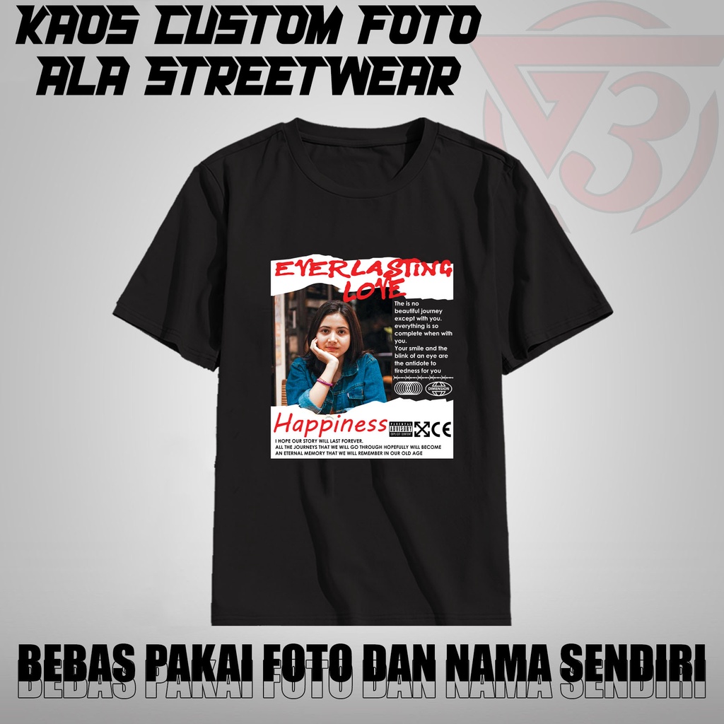 SEHARI LANGSUNG JADI KAOS CUSTOM AESTHETIC SATUAN BISA REQUEST PAKAI NAMA DAN FOTO SENDIRI KAOS ALA 