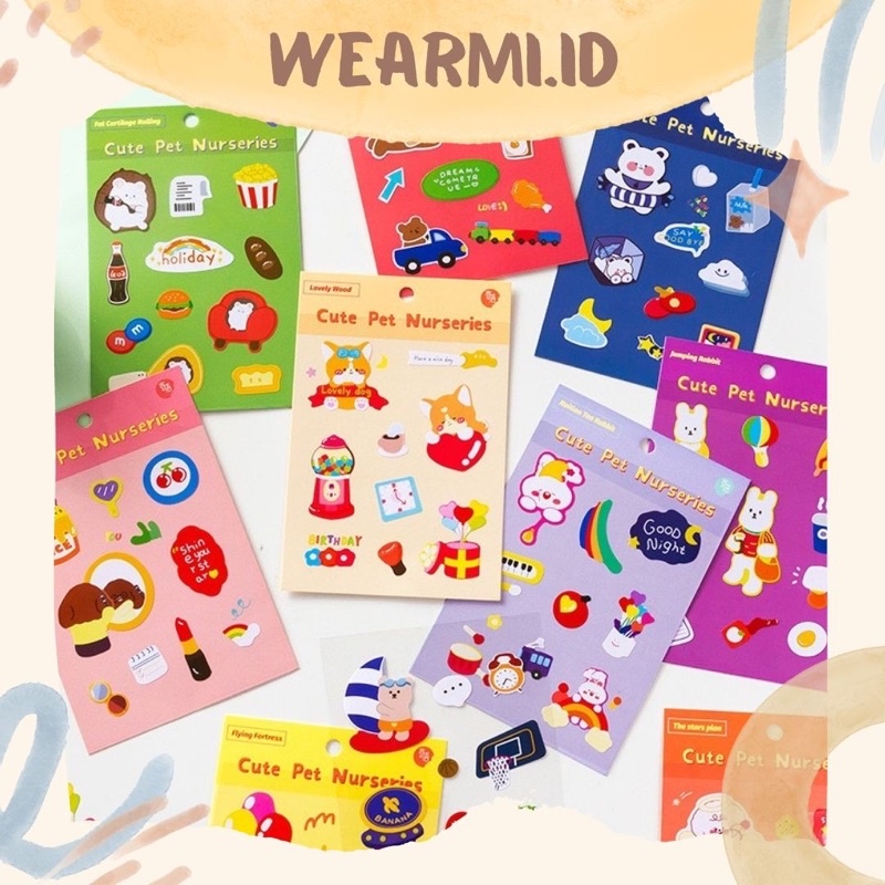 

1 Sticker Lembar Character Lucu Colorfull Aesthetic Scrapbook Jurnal Bujo DIY