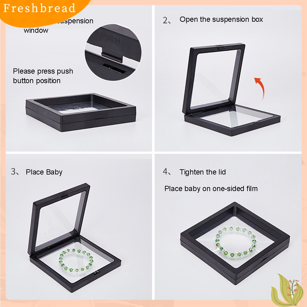 (Fresh) Kotak Stand Holder Display Perhiasan Cincin/Gelang Model Floating Transparan