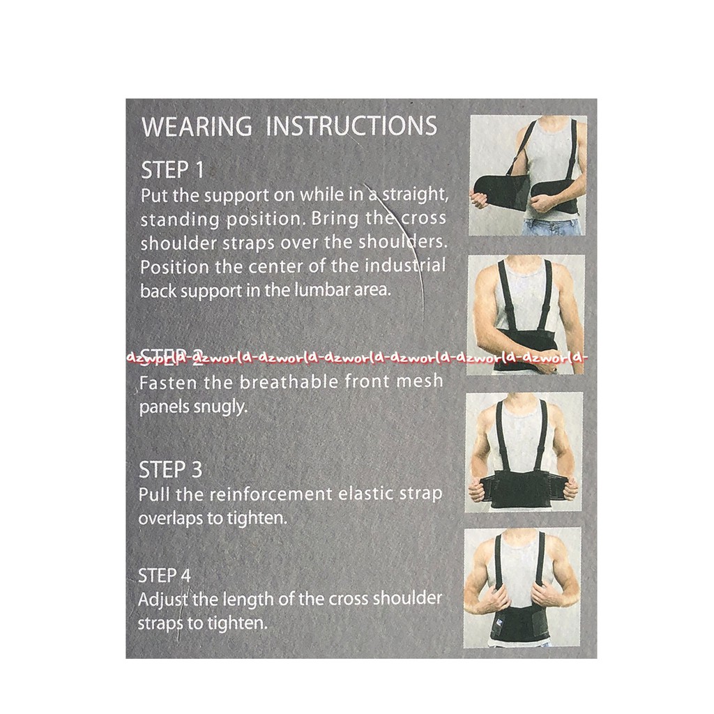 LP Support Industrial Back Support Korset Kawat Warna Hitam Alat Penyangga Punggung Nyaman Lpsupport Model Silang Lp Suport Corset