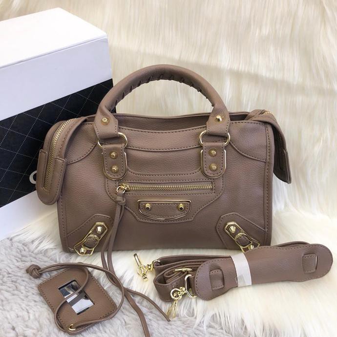Kualitas Terbaik TAS TANGAN WANITA BALENCIAGA EDGE MINI GOLD HANDBAG HAND BAG BARANG BAGUS