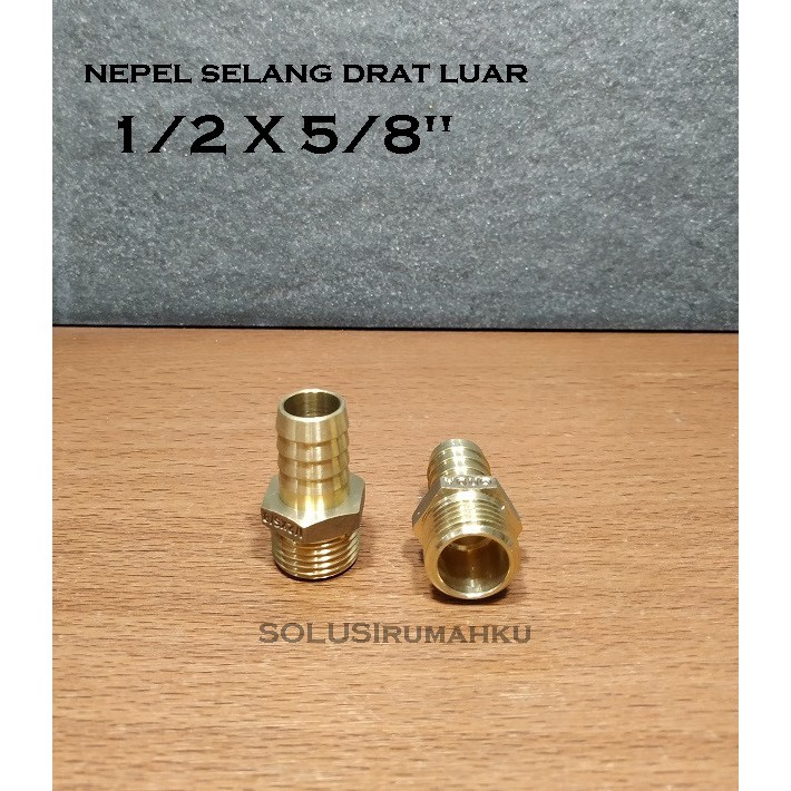 ONDA Nepel Selang Drat Luar 1/2" x Selang 5/8" NSDL 1/2 x 5/8 Kuningan SRNew328