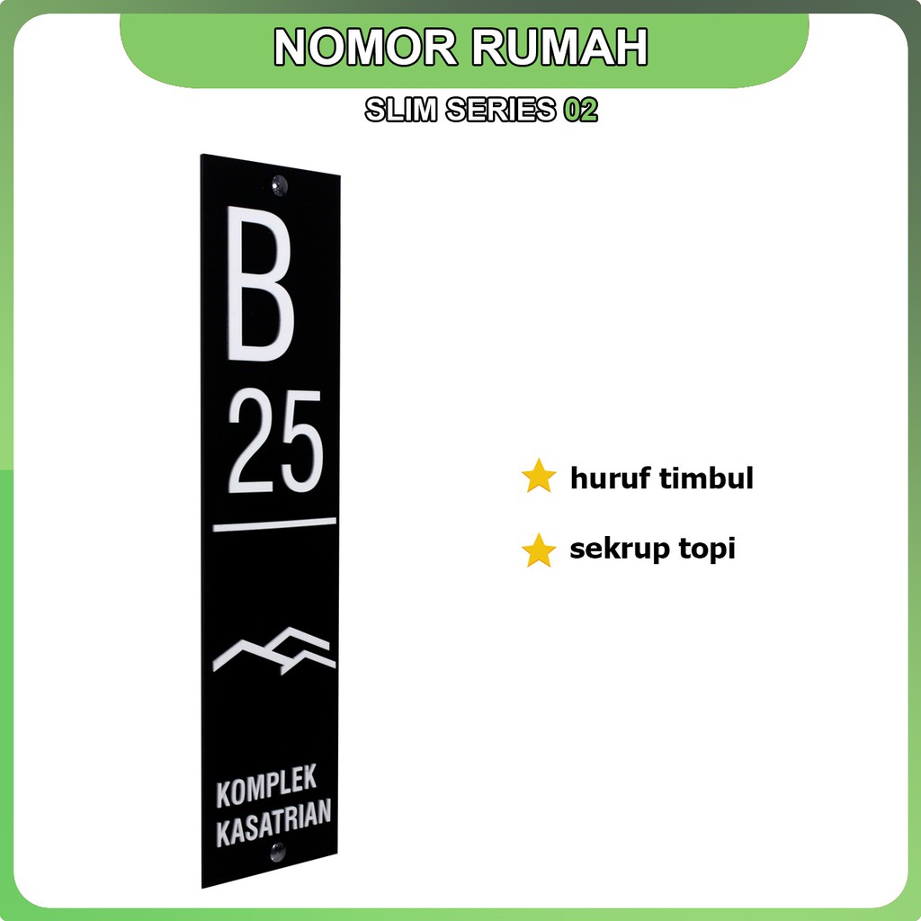 

Nomor Rumah Slim Series 002 Bahan Acrylic/Akrilik