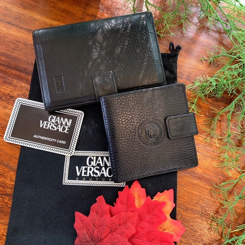 preloved dompet GIANNI VERSACE authentic original ori PL UNISEX hitam