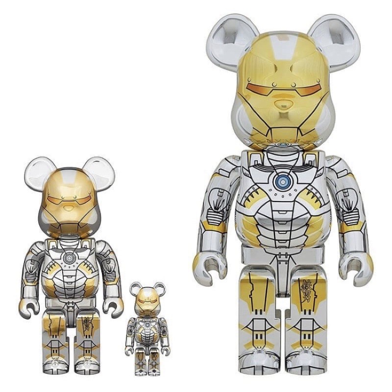 BEARBRICK SORAYAMA IRON MAN 100％ & 400％