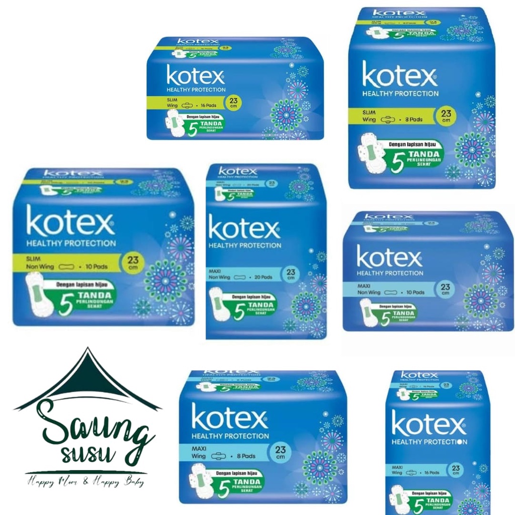 Kotex Pembalut Wanita Protection Maxi Dan Protection Slim | Wing Dan Non Wing | Saung Susu