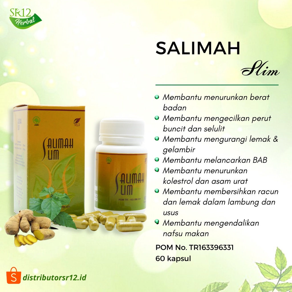 Salimah Slim SR12 Pelangsing Obat Diet Herbal Ampuh Peluntur Lemak Badan