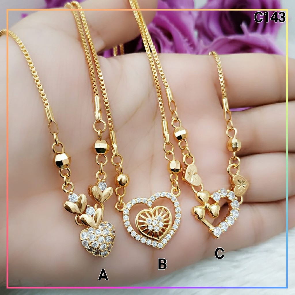 Kalung xuping kalung dewasa Koye Love lapis emas gold C143