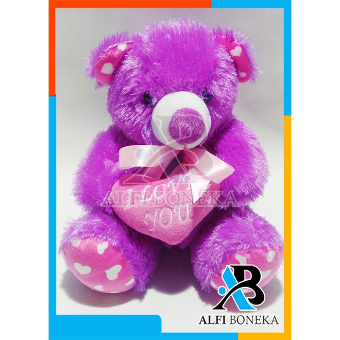 Boneka Teddy Bear Love M - Boneka Bahan Rasfur - Boneka Beruang - Boneka Mainan Perempuan/laki2