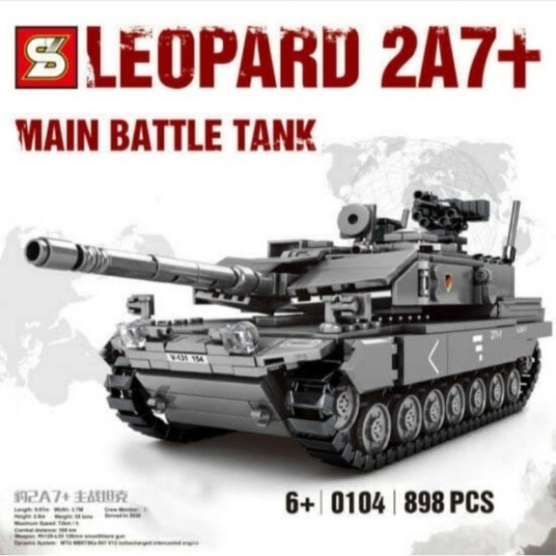 Brick SY 0104 - Battle Tank Leopard 2A7+