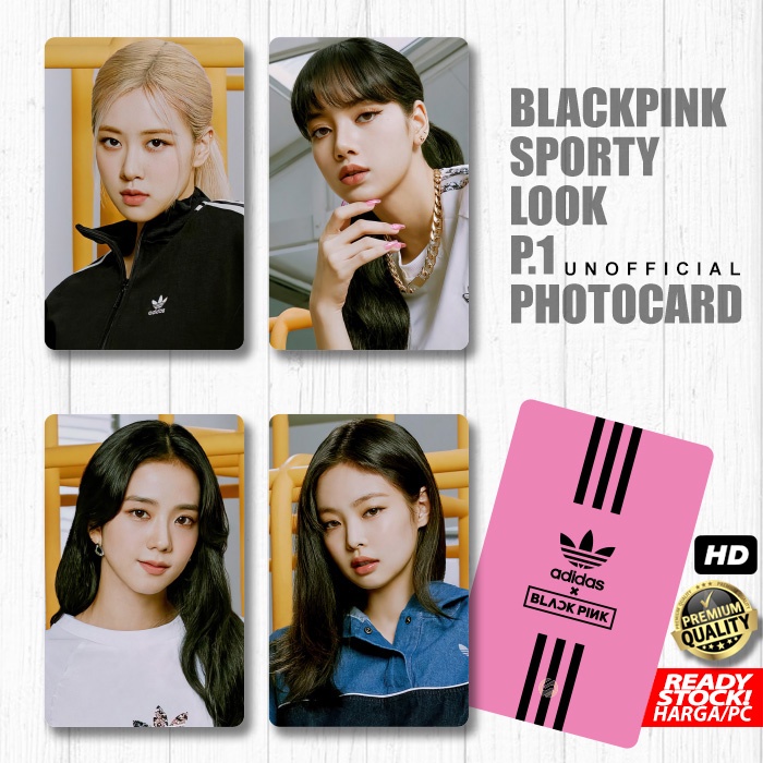 Photocard BP Lisa Rose Sporty Look PT1 Kartu Koleksi KPOP Photo Card