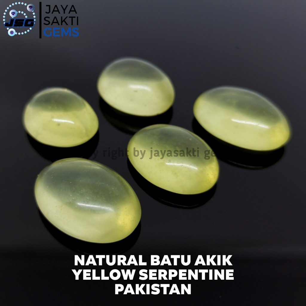 Natural Batu Akik Yellow Serpentine Pakistan