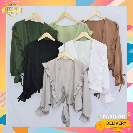 Aisyah Loong Outher/Outher Wanita Kekinian 2021/Outher Wanita Korean S Afi - Ec - Cardigan Marion