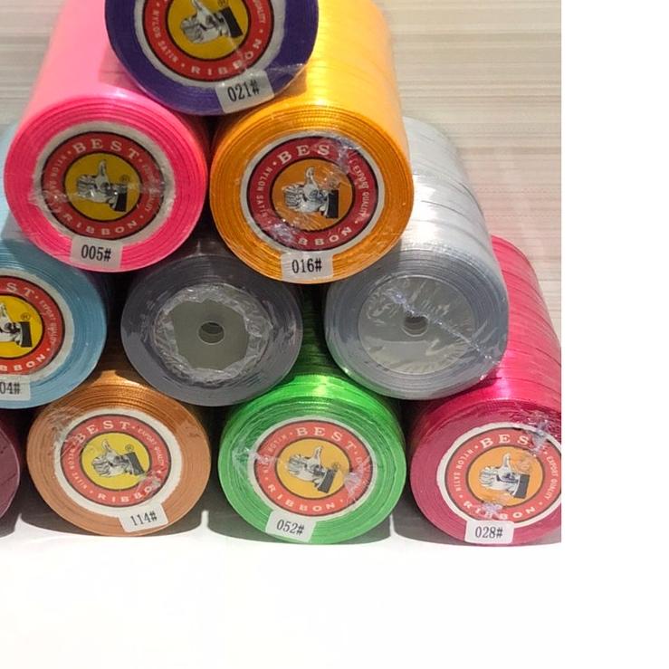 

Pita satin 1/4” / Pita bahan 0.6 cm isi 20 roll Satin Ribbon