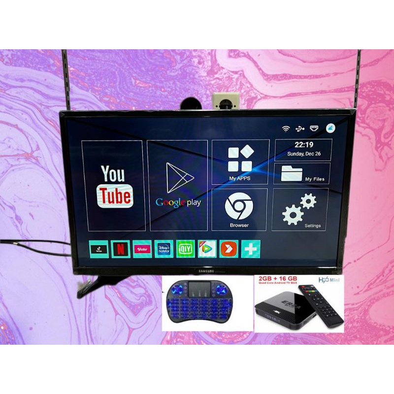 SAMSUNG LED TV HD 24 inch 24T4003 DTV Android Box Mirroring