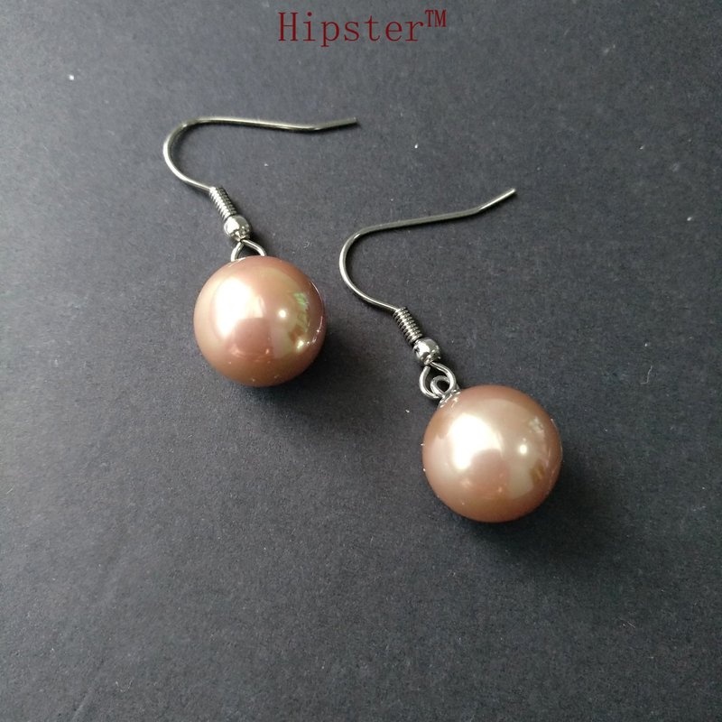 Champagne Gold Natural Pearl Short Refined Grace Simple Personalized All-Match Earrings