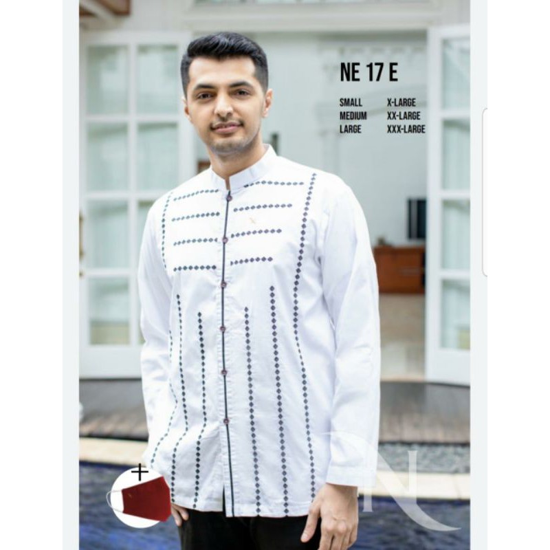 BAJU KOKO NIZAR BORDIR PREMIUM FASHION MUSLIM PRIA (NE