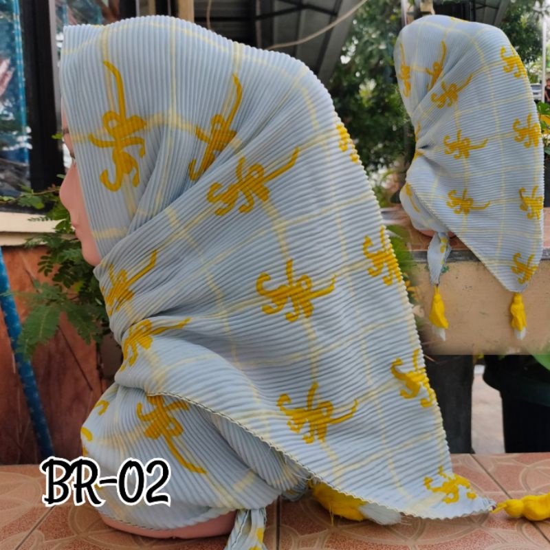 SEGIEMPAT PLISKET MOTIF JAMBUL BRANDED / JILBAB SEGIEMPAT PLISKET / SEGIEMPAT PLISKET / SEGIEMPAT VOAL / JILBAB JAMBUL-BR-02