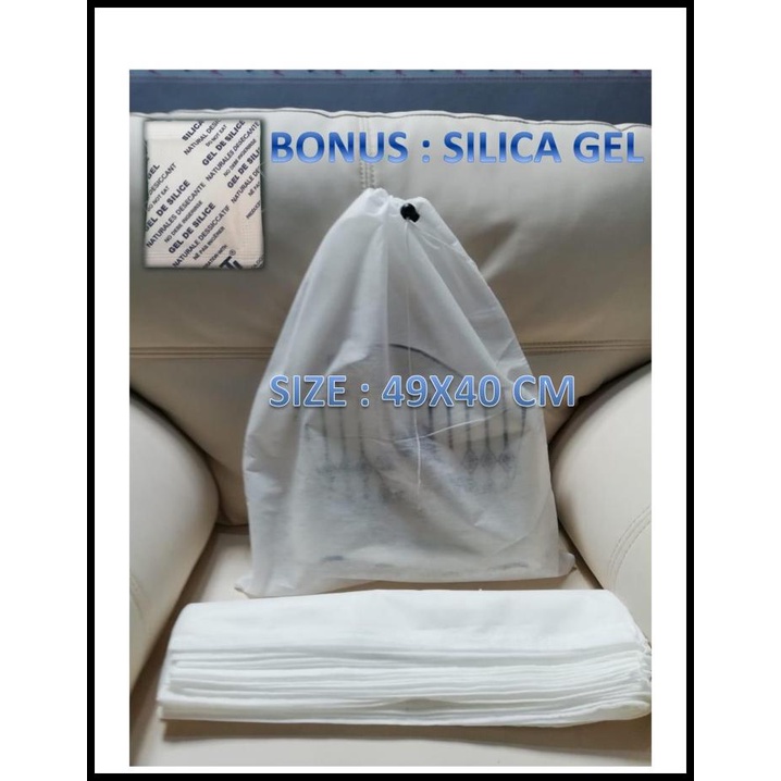 Sarung Tas Cover Tas Dust Bag Bonus Silica Gel
