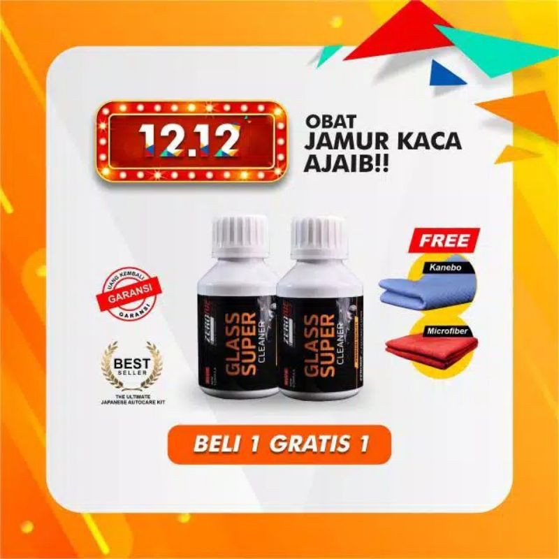 Glass Super Cleaner Zerone Pembersih Jamur Kaca Mobil Terbaik 100 ml ORI