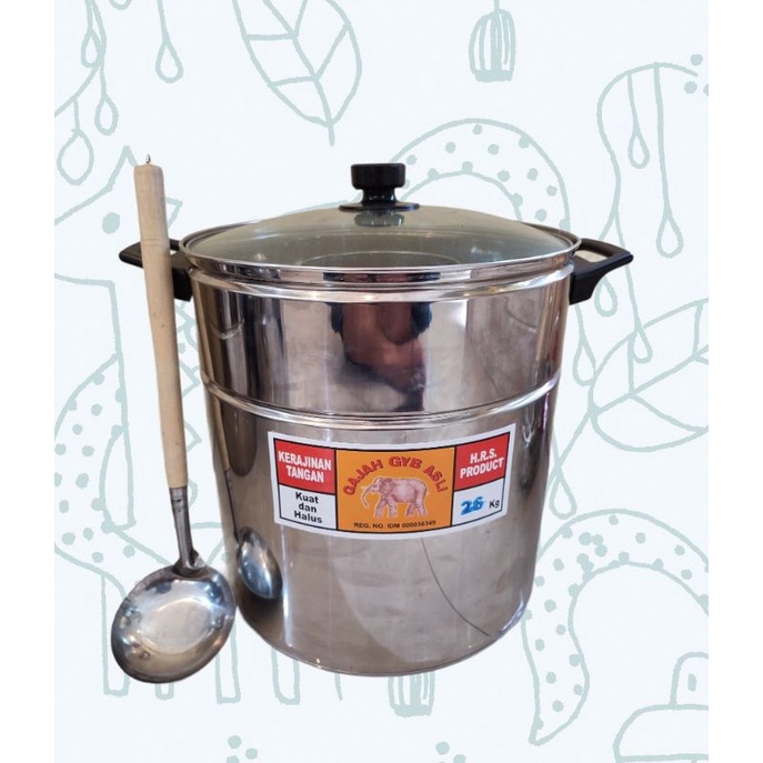 Dandang bakso 26 tutup kaca + centong