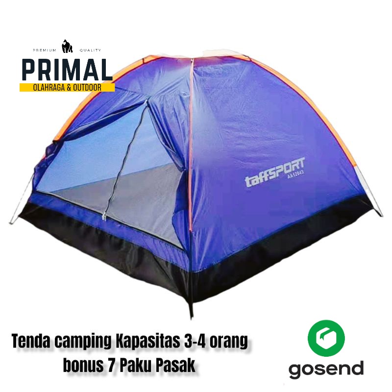Tenda Kemah Luar Ruangan Tenda Tahan Air 3-4 Orang Tenda Lipat Portabel Perlengkapan Kemah Pantai Be