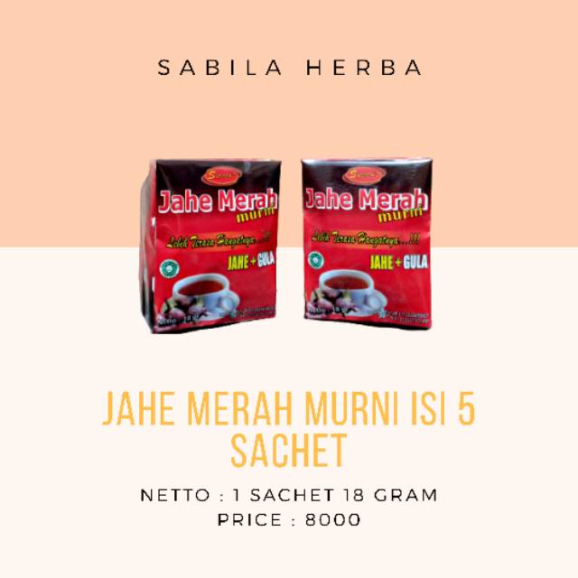 

Jahe Merah Instan "Sabila