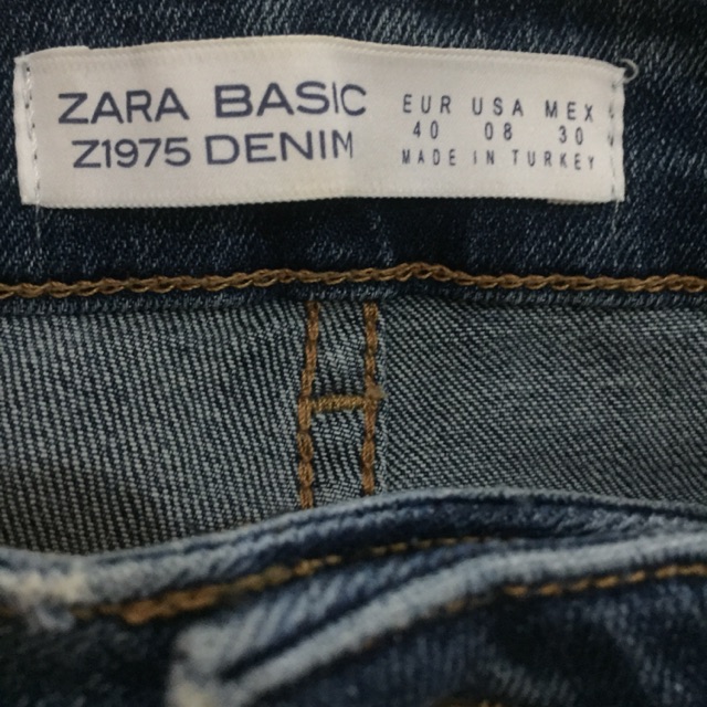 Zara basic Denim highwaist | Shopee 