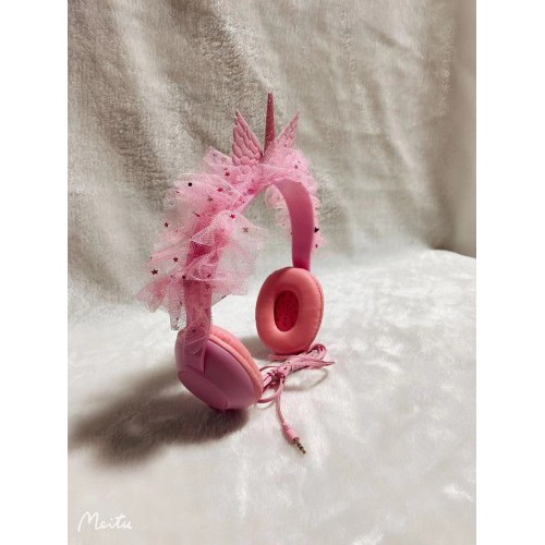 HGM-018 Headset Bando Angsa Wings Tanduk Unicorn Karakter / Headphone Kabel Kids Lucu